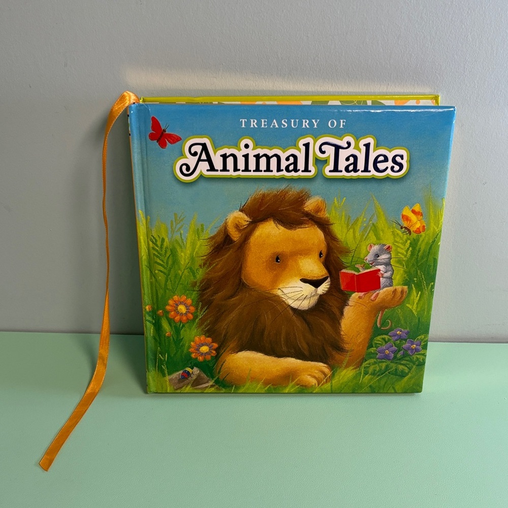 Treasury of Animal Tales Book, Kids Story Book with Ribbon Place Holder
